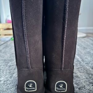 Bearpaw Black Suede Winter Boots